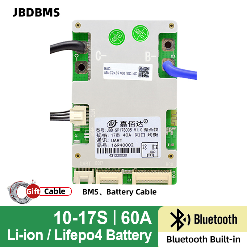 Smart Bms - JBD Smart BMS 10-17S 60A Lifepo4