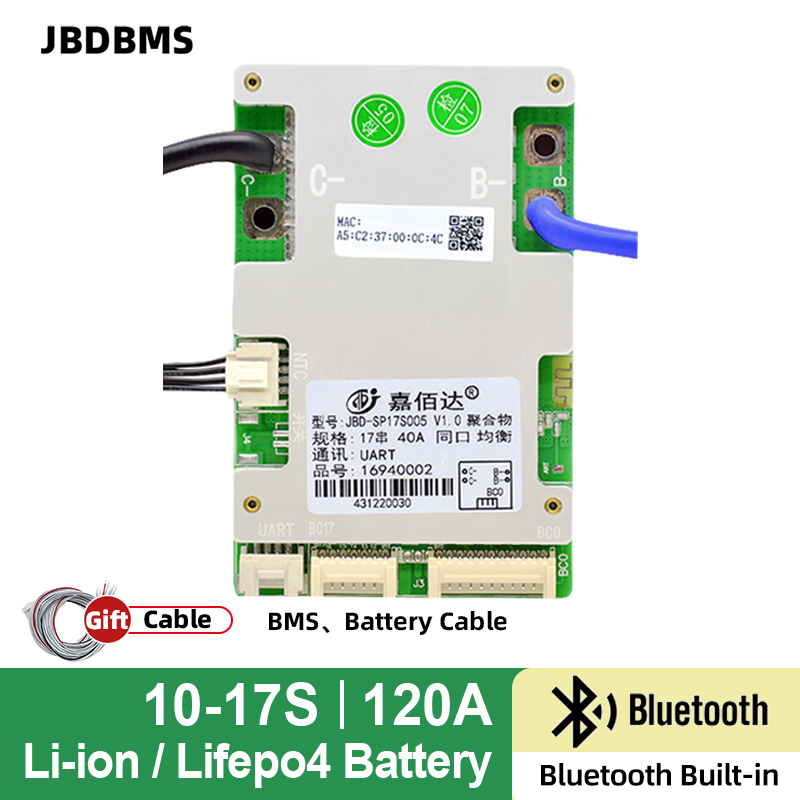 JBD10-17S BMS Inteligente 120A - Smart Bms reseña y precio